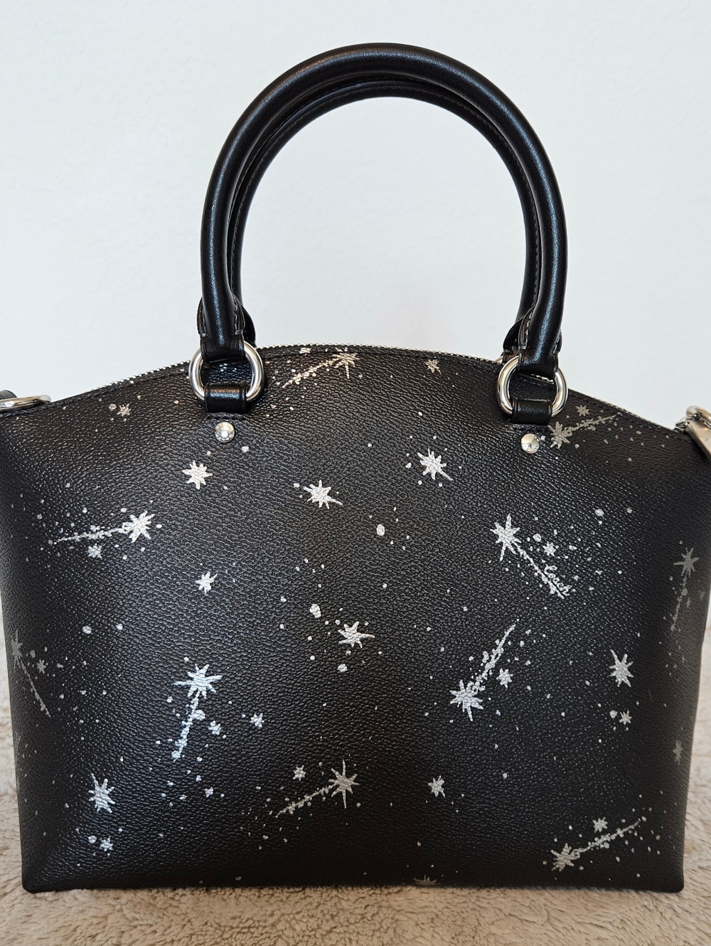 Coach Sadie Satchel Bag With Star Print - Picture 2 of 16